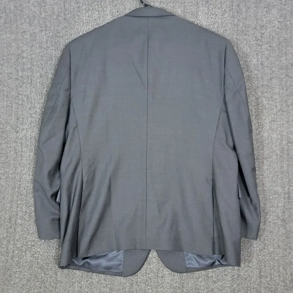 Jos A Bank Blazer Mens 48R Gray 100% Wool Tailored Fit Chelsea Sport Coat Jacket